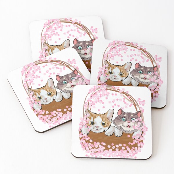 Item preview, Cute Cats In A Basket With Sakura designed and sold by Shirtey.