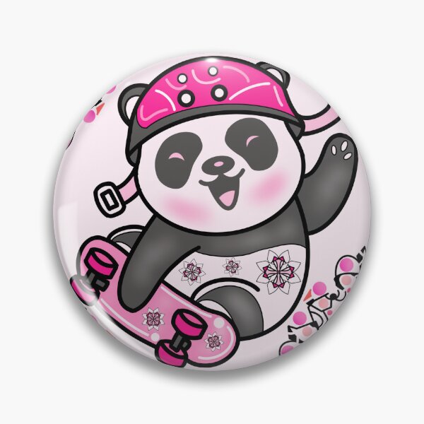 Item preview, Happy Pink Panda on Surfskate designed and sold by MyMemoriesArts.