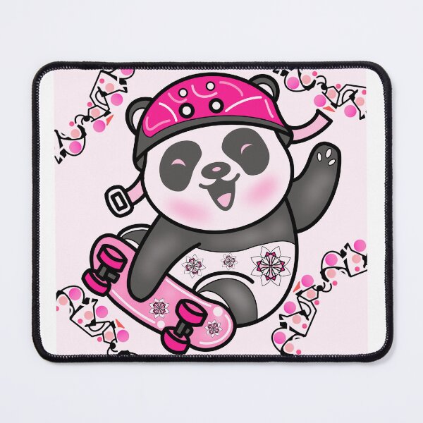 Item preview, Happy Pink Panda on Surfskate designed and sold by MyMemoriesArts.