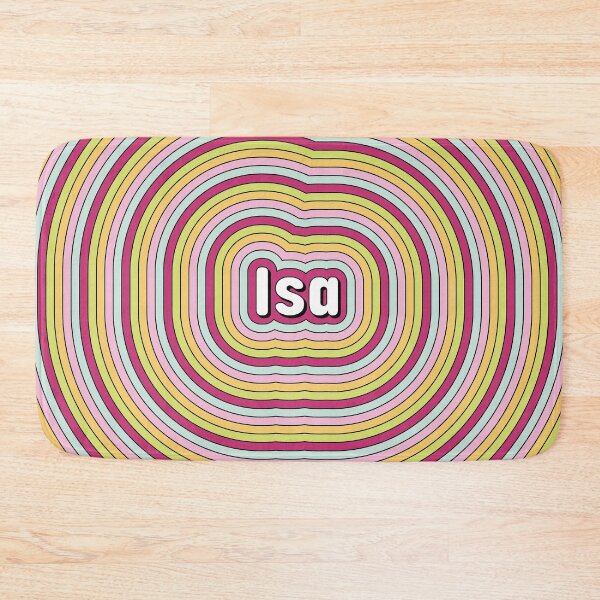 Item preview, Isa name - fun candy color stripes design designed and sold by NameTheory.