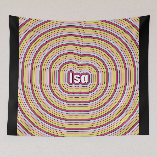 Item preview, Isa name - fun candy color stripes design designed and sold by NameTheory.