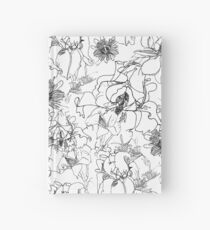 Black and white flowers Hardcover Journal