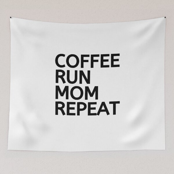 Item preview, Coffee Run Mom Repeat - Funny Running  designed and sold by RunPower.