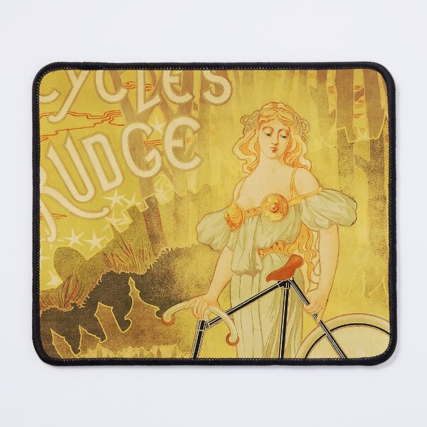 Item preview, CYCLES RUDGE French Art Nouveau Paris c1900 Vintage Bicycle Poster Advertisement designed and sold by retroposters.