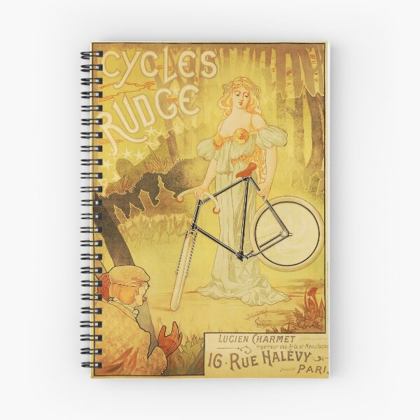 Item preview, CYCLES RUDGE French Art Nouveau Paris c1900 Vintage Bicycle Poster Advertisement designed and sold by retroposters.