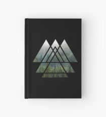 Sacred Geometry Triangles - Misty Forest Hardcover Journal