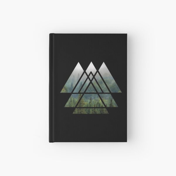 Sacred Geometry Triangles - Misty Forest Hardcover Journal