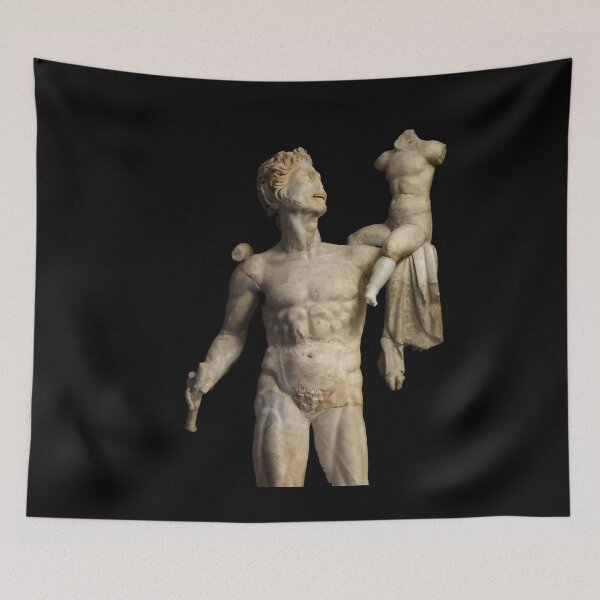 Item preview, Sylvan Deity With The Child Dionysus Greek Statue designed and sold by taiche.