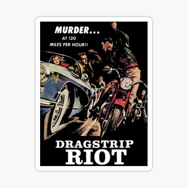 1950s Rock n Roll Hot Rod Movie Poster Dragstrip Riot Rockabilly Biker Corvette 