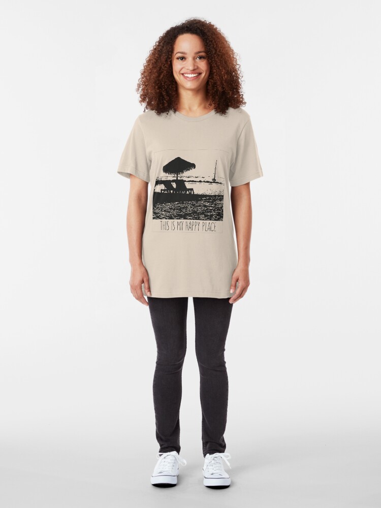 Alternative Ansicht von Beach - This is my happy place Slim Fit T-Shirt