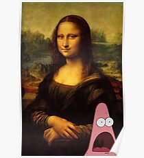 mona lisa... and patrick. Poster