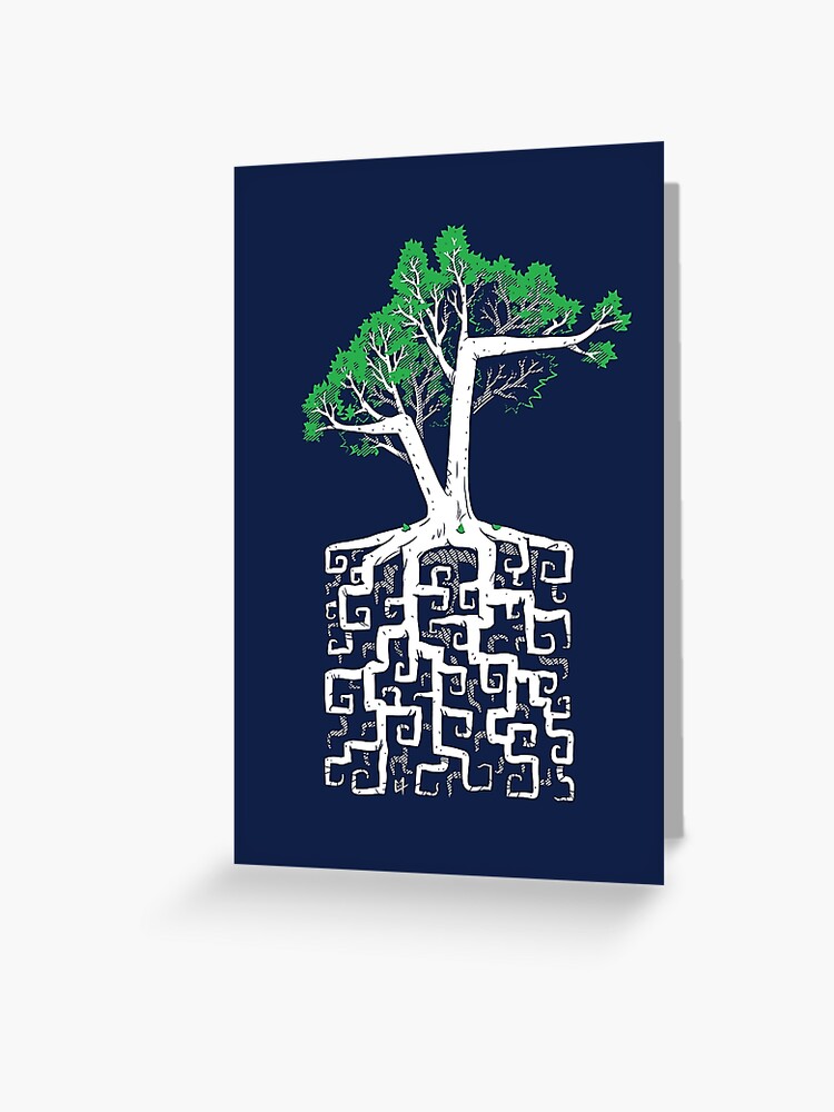 Thumbnail 1 of 2, Greeting Card, Square Root designed and sold by c0y0te7.