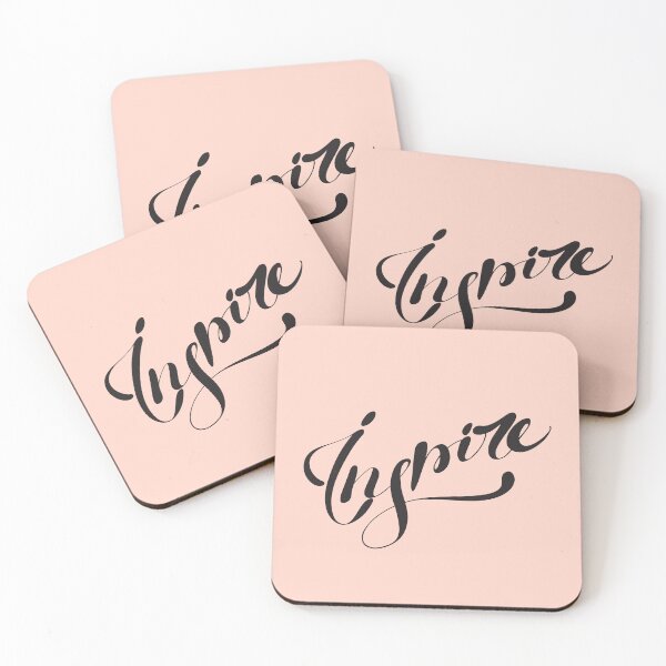 Item preview, Inspire motivational calligraphy phrase designed and sold by hmorena.