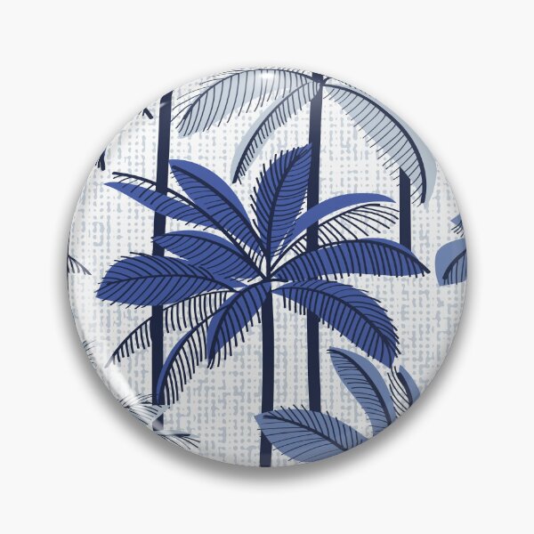 Item preview, Retro Palm Springs vibes // white background highball indigo electric and pastel blue palm trees oxford navy blue line contour designed and sold by SelmaCardoso.