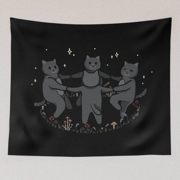Item preview, Dancing Black Cats In a Fairy Ring designed and sold by auristela.