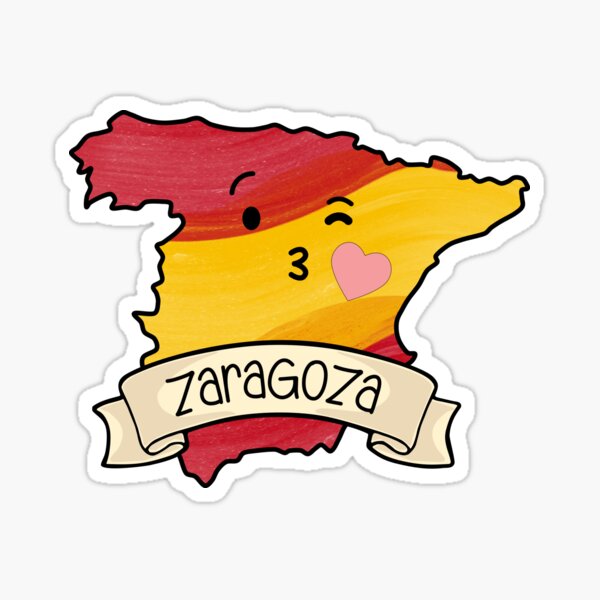 "Zaragoza" Sticker by WordsMaps Redbubble