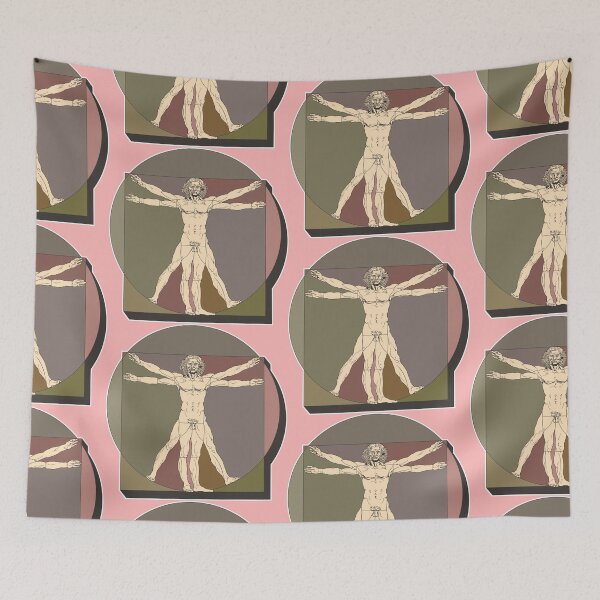 Item preview, Leonardo da Vinci inspired Vitruvian man drawing 1490 designed and sold by portokalis.