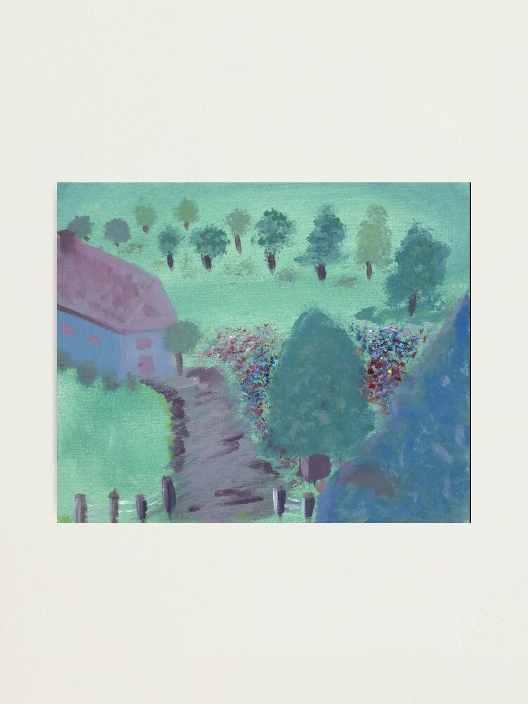 Thumbnail 2 of 3, Photographic Print, Painting - a house in the mountains designed and sold by gabriellaksz.