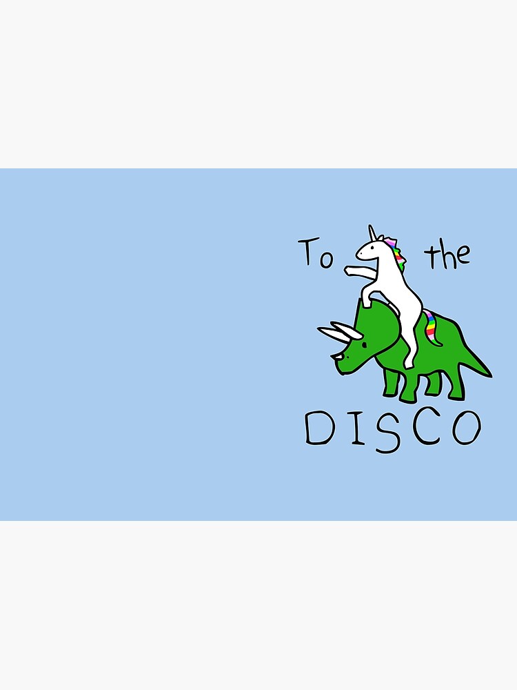 To The Disco (Unicorn Riding Triceratops) by jezkemp