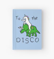 To The Disco (Unicorn Riding Triceratops) Hardcover Journal