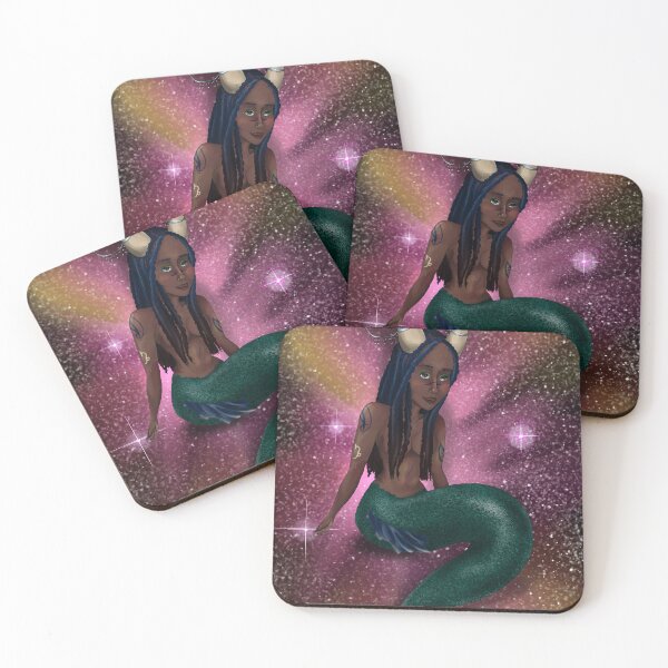 Item preview, Capricorn zodiac, space background designed and sold by Bailey Swinney.