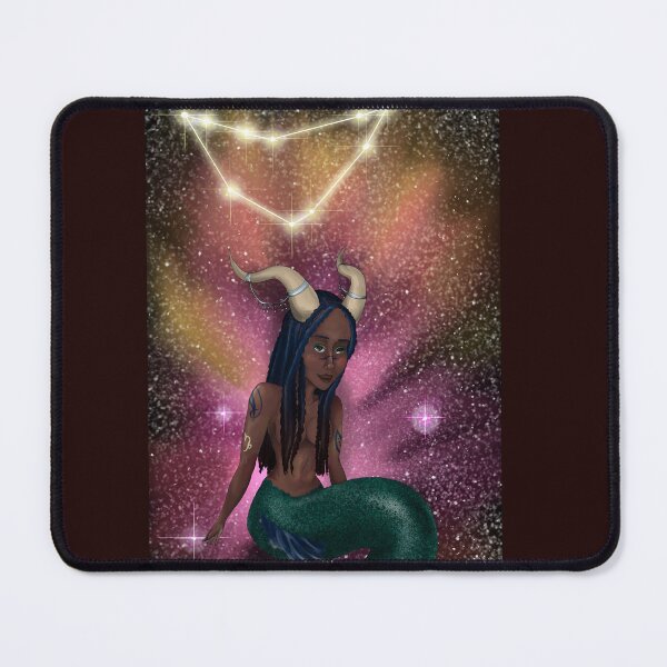 Item preview, Capricorn zodiac, space background designed and sold by Bailey Swinney.