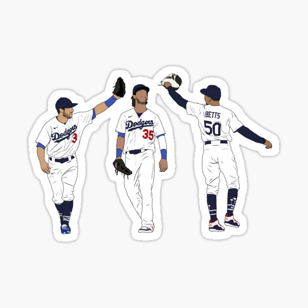 Chris Taylor, Cody Bellinger, Mookie Betts, Outfield Rituals
