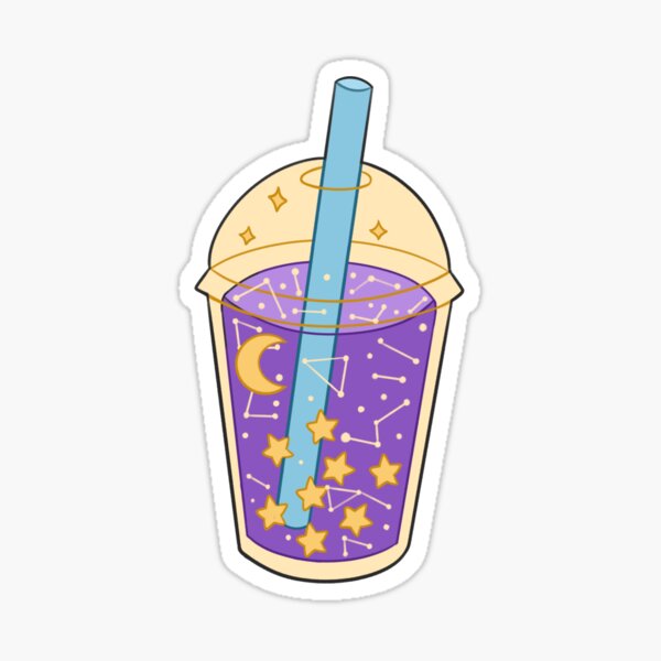 Night Boba Sticker By Bubbleppop Redbubble