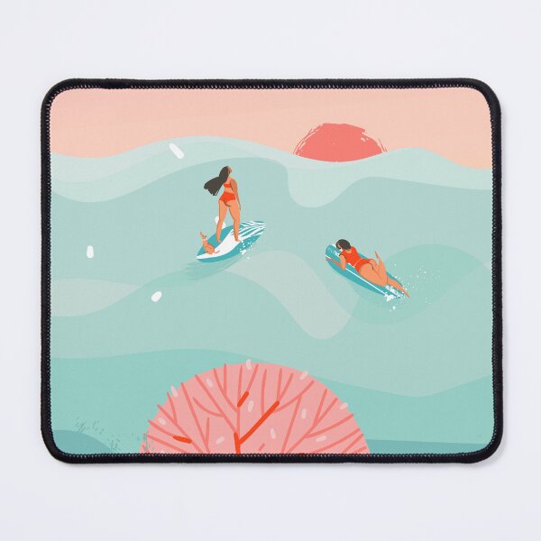 Item preview,  swimming surfer girls in ocean waves  designed and sold by Anastasy-Helter.