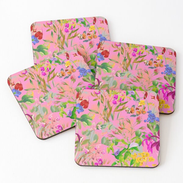 Item preview, Floral blooms and flowers exotic garden, roses and flowers, botanical pattern, flowers illustration, plants pattern, pink floral designed and sold by ZeinabTaha.