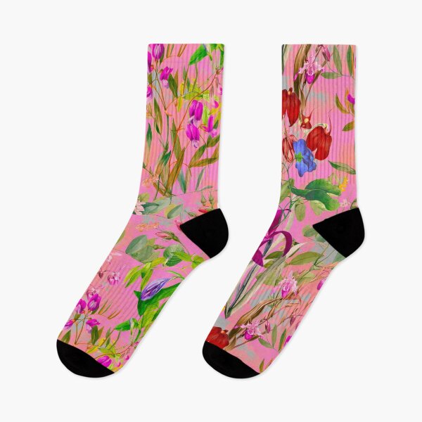 Item preview, Floral blooms and flowers exotic garden, roses and flowers, botanical pattern, flowers illustration, plants pattern, pink floral designed and sold by ZeinabTaha.