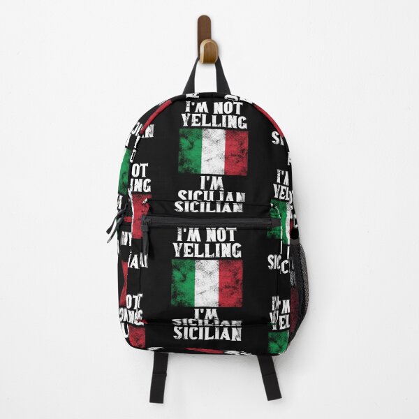 Item preview, Funny Sicilian Gift: I'm Not Yelling, I'm Sicilian - Retro Italian Flag - Sicily Pride designed and sold by Adexyl.