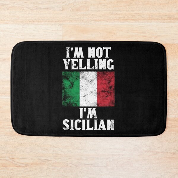 Item preview, Funny Sicilian Gift: I'm Not Yelling, I'm Sicilian - Retro Italian Flag - Sicily Pride designed and sold by Adexyl.