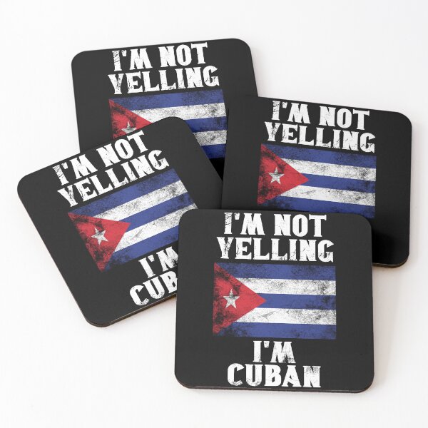 Item preview, Funny Cuban Gift: I'm Not Yelling, I'm Cuban - Retro Cuba Flag - Cuba Pride designed and sold by Adexyl.