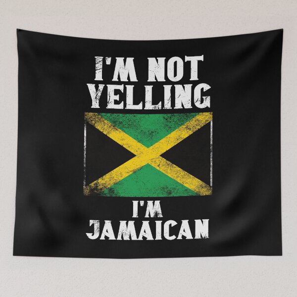 Item preview, Funny Jamaican Gift: I'm Not Yelling, I'm Jamaican - Retro Jamaica Flag - Jamaica Pride designed and sold by Adexyl.