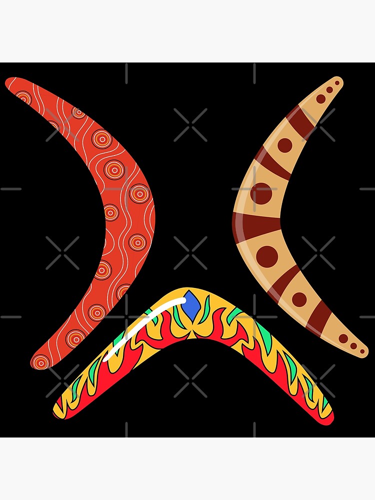 "cute Aboriginal Australian boomerangs" Poster for Sale by CHILDSPACE