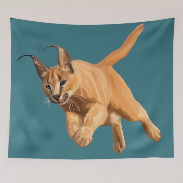 Item preview, Pouncing Caracal Cat designed and sold by Deborah Camp.