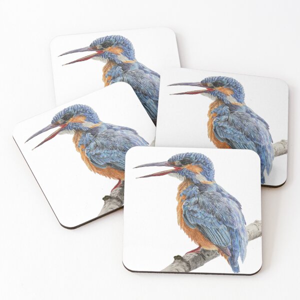 Item preview, Kingfisher Bird Drawing designed and sold by DrawWithSacha.