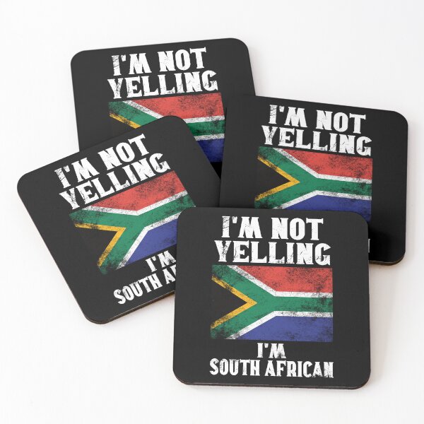 Item preview, Funny South African Gift: I'm Not Yelling, I'm South African - Retro South Africa Flag - South Africa Pride designed and sold by Adexyl.