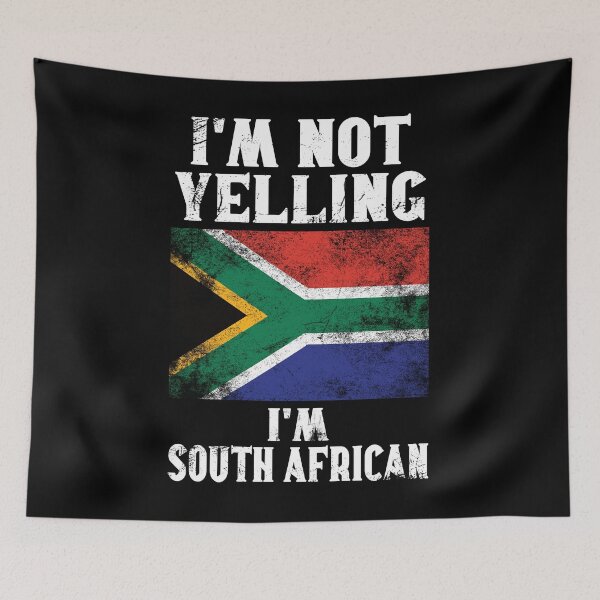 Item preview, Funny South African Gift: I'm Not Yelling, I'm South African - Retro South Africa Flag - South Africa Pride designed and sold by Adexyl.