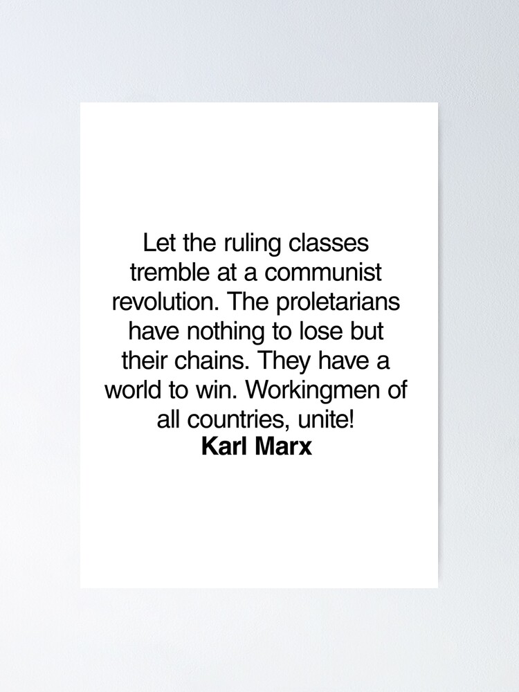 "Karl Marx Communist Quote. Best Gift For A Karl Marx's Socialist Fan ...