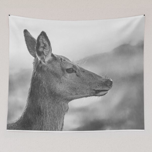 Item preview, Red Deer Hind in Black and White designed and sold by Dalyndigital Photography.