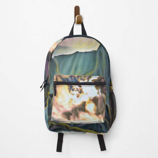 Item preview, Mountain view with sun shining through the clouds designed and sold by MerWishes.