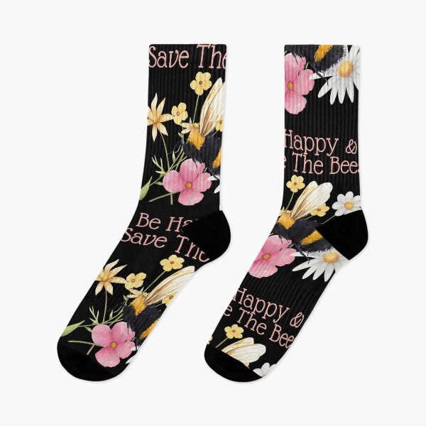Item preview, Be Happy & Save The Bees Cute Colorful Design designed and sold by EarthArtDesigns.