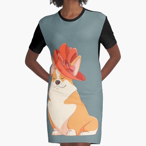 Queen Corgi Graphic T-Shirt Dress