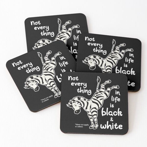 Item preview, Cute Zebra Not Everything In Life Is Black & White designed and sold by Happy Puppy Print On Demand.