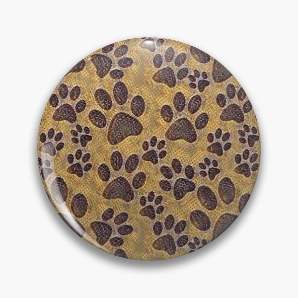 Item preview, Dog Paw Pattern Print With Roman Mosaic Effect. designed and sold by Bowbubble.