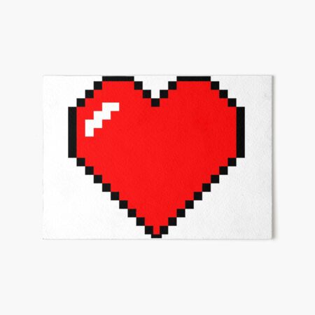 Heart 8 Bit Art Board Print