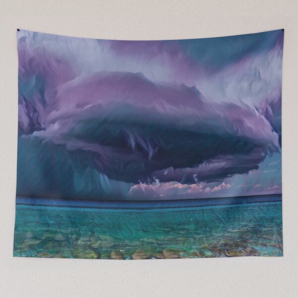 Item preview, Storm over the ocean with paint effects. designed and sold by MerWishes.