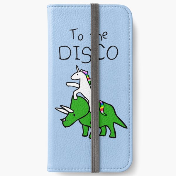 To The Disco (Unicorn Riding Triceratops) iPhone Wallet